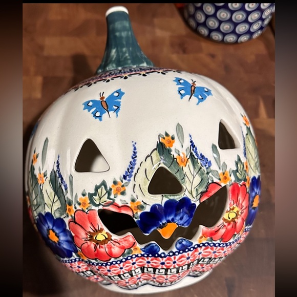 Unikat Other - Unikat Polish Pottery Jack O’ lantern. EUC display only. Large!